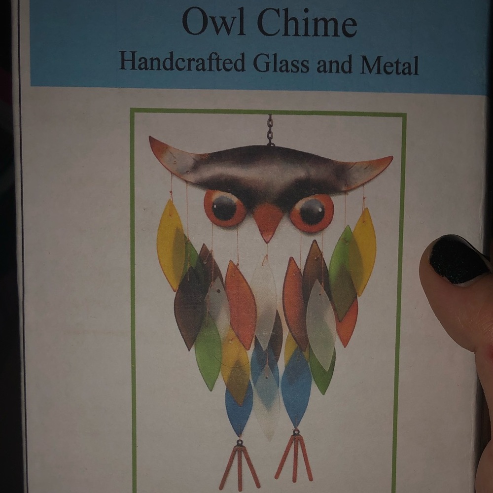 Never opened owl wind chime